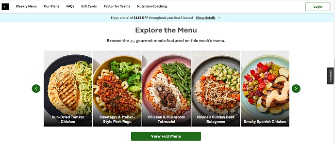 Factor Healthy Meal Delivery